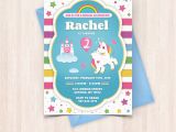 Birthday Invitations to Print at Home Printable Unicorn Birthday Invitations Free Thank You