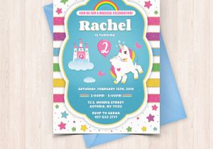 Birthday Invitations to Print at Home Printable Unicorn Birthday Invitations Free Thank You