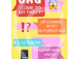 Birthday Invitations Via Text Message Text Message Birthday Invite for 7 00 Invitations