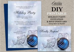Birthday Invitations with Rsvp Cards Christmas Party Invitations with Rsvp Cards Diy Printable