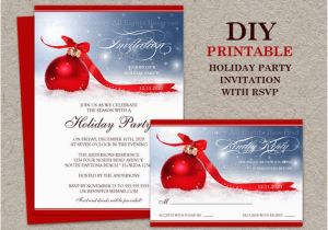 Birthday Invitations with Rsvp Cards Items Similar to Christmas Party Invitation with Rsvp Card
