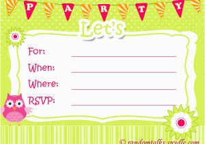 Birthday Invite Cards Free Printable Free Printable Birthday Invitations Random Talks