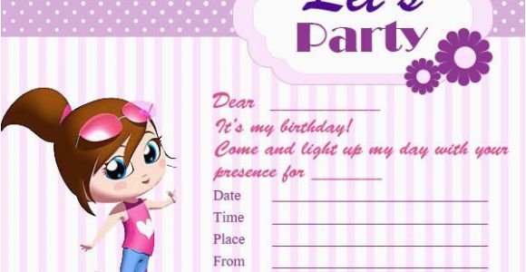 Birthday Invite Cards Free Printable Printable Birthday Invitation Cards