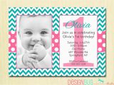 Birthday Invite for 2 Year Old Chevron and Polka Dots Girl 39 S Birthday Invitation 1 2