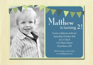 Birthday Invite for 2 Year Old First Birthday Baby Boy Invitation 1st 2nd 3rd 4th Birthday