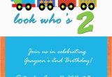 Birthday Invite for 2 Year Old Imprintalish Two Year Old Birthday Party