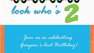 Birthday Invite for 2 Year Old Imprintalish Two Year Old Birthday Party