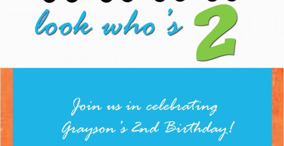 Birthday Invite for 2 Year Old Imprintalish Two Year Old Birthday Party