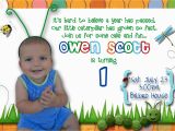 Birthday Invite Message for 1 Year Old First Birthday Party Invitation Ideas Bagvania Free