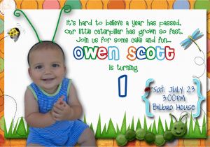 Birthday Invite Message for 1 Year Old First Birthday Party Invitation Ideas Bagvania Free