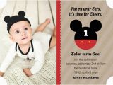 Birthday Invite Message for 1 Year Old Mickey Mouse Birthday Party Ideas Wording Activities