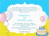 Birthday Invite Message for Girl 7th Birthday Invitation orderecigsjuice Info