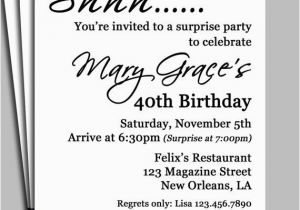 Birthday Invite Messages for Adults Birthday Invite Messages for Adults Black Damask Surprise