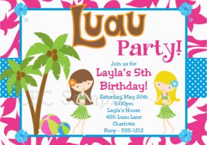 Birthday Invite Pictures 20 Luau Birthday Invitations Designs Birthday Party