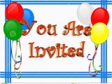 Birthday Invite Pictures Birthday Invitation Balloons Border Stock Illustration