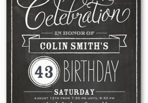 Birthday Invites for Adults Chalkboard Wishes Surprise Birthday Invitation Shutterfly