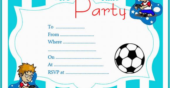 Birthday Invites for Boys Free Printable Birthday Invitations Random Talks