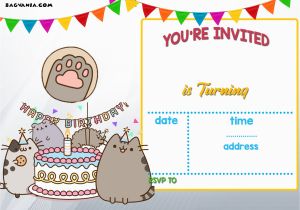 Birthday Invites Free Printable Free Printable Pusheen Birthday Invitation Template Free