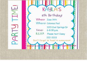 Birthday Invites with Photo Birthday Invitation Happy Birthday Invitation Cards