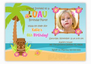 Birthday Invites with Photo Birthday Invites Luau Birthday Invitations Free Printable