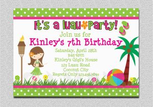 Birthday Invition 20 Luau Birthday Invitations Designs Birthday Party