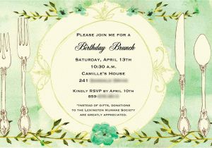 Birthday Lunch Invite Birthday Brunch Invitations