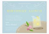 Birthday Lunch Invite Birthday Luncheon Lemonade Pitcher Invitation Zazzle