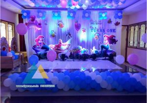 Birthday Party Hall Decoration Pictures Little Mermaid themed Birthday Decoration Celebration