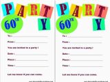 Birthday Party Invitations Free Printable Templates 20 Ideas 60th Birthday Party Invitations Card Templates