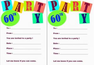 Birthday Party Invitations Free Printable Templates 20 Ideas 60th Birthday Party Invitations Card Templates