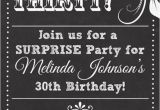 Birthday Party Invites for Adults Chalkboard Look Adult Birthday Party Invitation