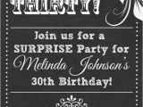 Birthday Party Invites for Adults Chalkboard Look Adult Birthday Party Invitation