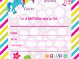 Birthday Party Templates Invitations Free Free Printable Golden Unicorn Birthday Invitation Template