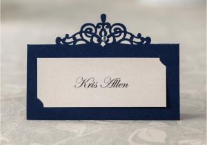 Birthday Place Card Holders 24 Pcs Blue Paper Table Number Card Name Card Place Card