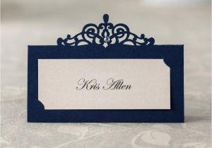 Birthday Place Card Holders 24 Pcs Blue Paper Table Number Card Name Card Place Card