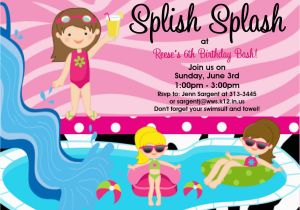 Birthday Pool Party Invitation Wording 13th Birthday Party Invitation Ideas Bagvania Free