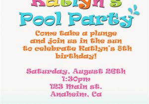 Birthday Pool Party Invitation Wording Adult Pool Party Quotes Quotesgram