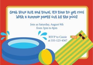 Birthday Pool Party Invitation Wording Pool Party Birthday Invitation Wording Best Party Ideas