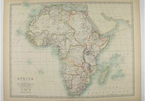 Birthday Present for Him In south Africa 1905 Antique Africa Map 1905 Johnston Map Africa African