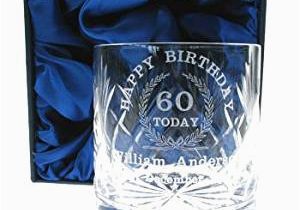 Birthday Present for Him Uk 60th Birthday Whisky Glass for Him Personalised 60th