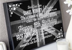 Birthday Present for Him Uk Personalised 16th Birthday Gifts with On Screen Previews