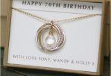 Birthday Present for Husband 70th 70th Birthday Gift for Her April Birthstone Necklace for Mom