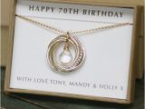 Birthday Present for Husband 70th 70th Birthday Gift for Her April Birthstone Necklace for Mom