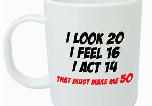 Birthday Present for Male 50 Year Old Makes Me 50 Mug Funny 50th Birthday Gifts Presents for