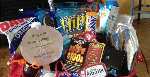 Birthday Presents for Boyfriend 20th Boyfriend Birthday Basket 26 Of His Favorite Things for