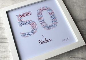 Birthday Presents for Him 50th 50th Birthday Ideas Gift Frame Personalised Present In