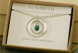 Birthday Presents for Mens 60th 60th Birthday Gift for Mum Gift for Women Emerald Necklace