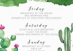 Birthday Weekend Invitations Bachelorette Weekend Itinerary Printable Party