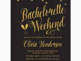Birthday Weekend Invitations Black Gold Confetti Bachelorette Weekend Invites the