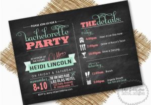 Birthday Weekend Invitations Items Similar to Bachelorette Party Night Weekend